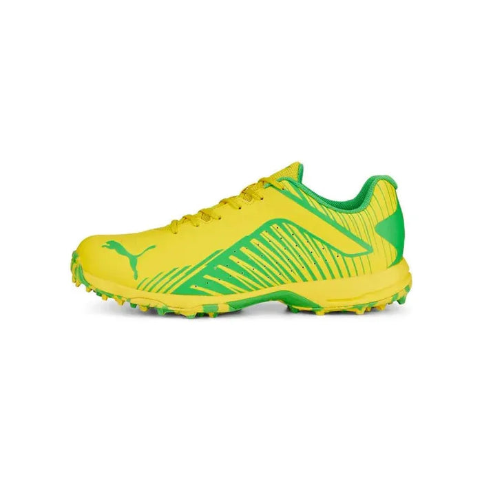 PUMA 22FH Rubber Cricket Shoe - Vibrant Yellow & Green