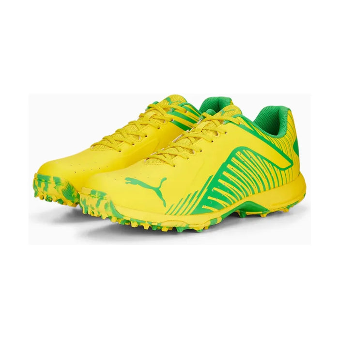 PUMA 22FH Rubber Cricket Shoe - Vibrant Yellow & Green